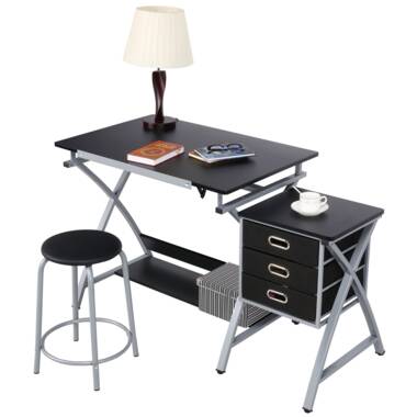Inbox Zero L-Shape Desk and Chair Set | Wayfair